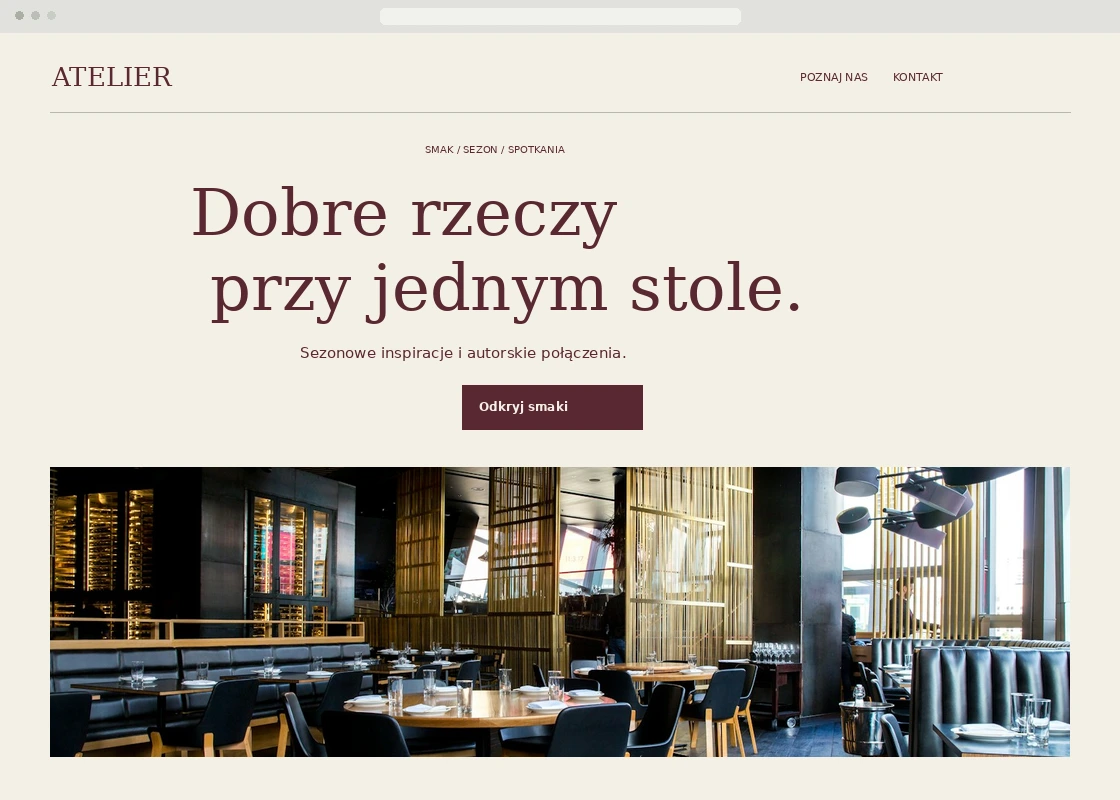 Koncepcja layoutu UPCREATE — atelier-preview