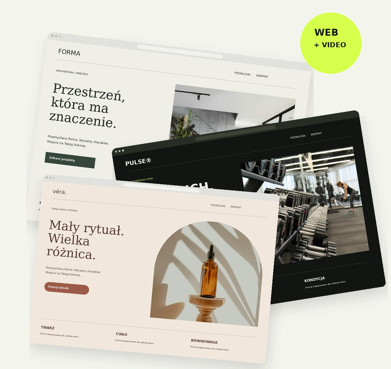 Koncepcja layoutu UPCREATE — portfolio-board