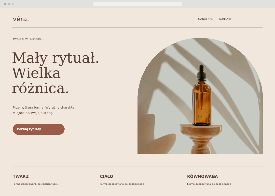 Koncepcja layoutu UPCREATE — vera-preview